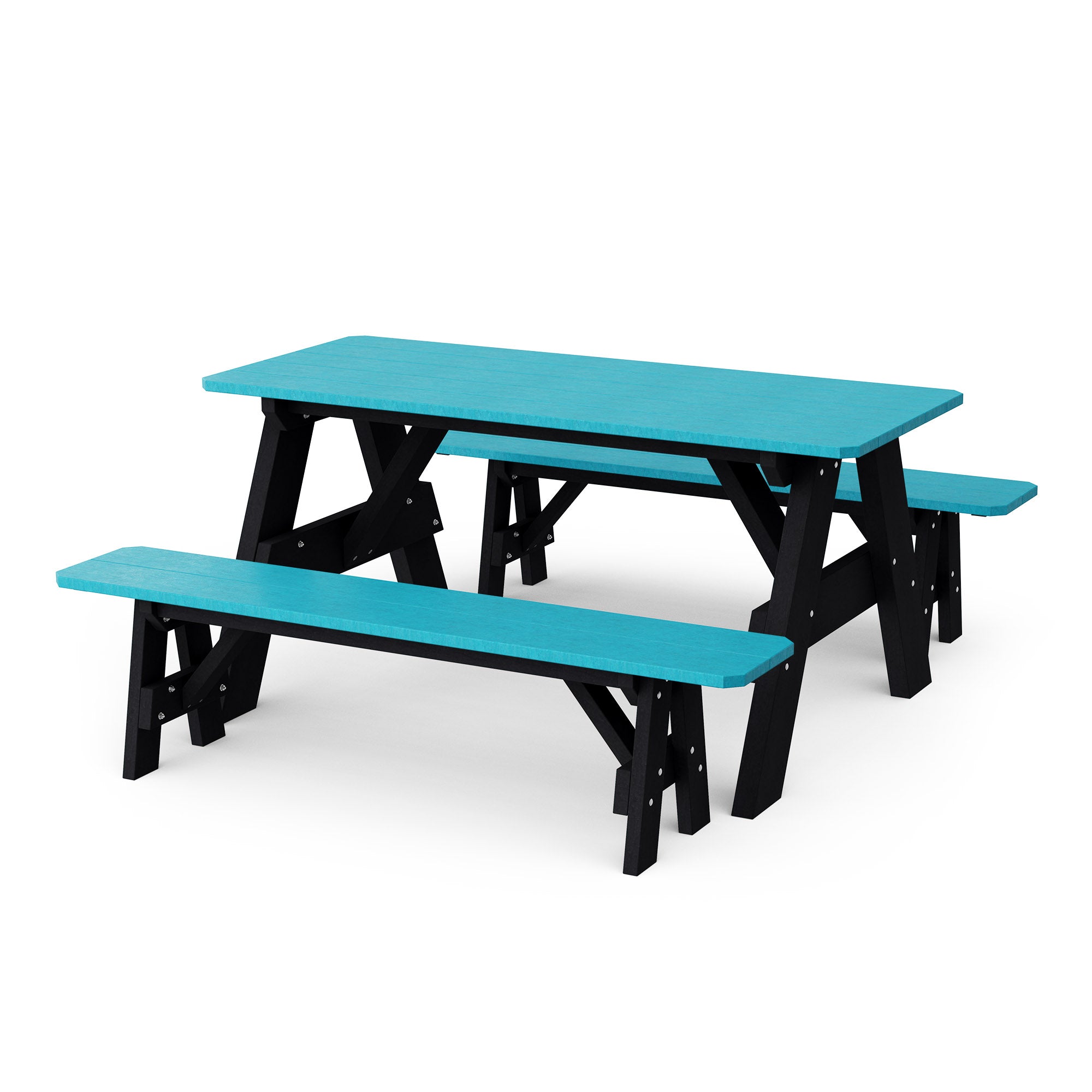 Heritage 72-Inch Outdoor Picnic Table with Detachable Benches - Perfect for Backyard BBQs, Camping & Family Gatherings