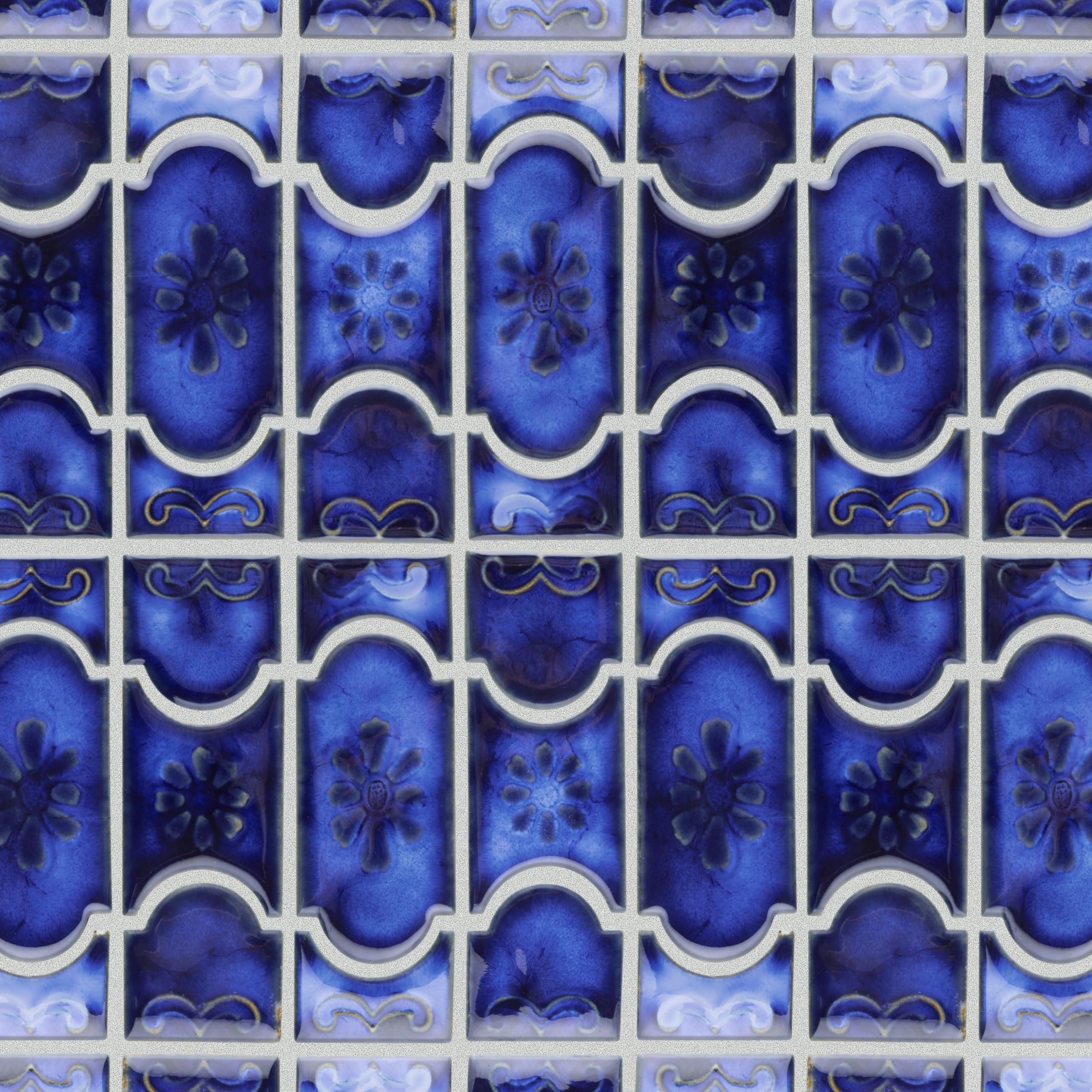 Merola Tile Montego Sapphire 12x12.5 Inch Porcelain Floor & Wall Tile - Premium Ceramic Tile for Bathroom, Kitchen & Living Room Decor