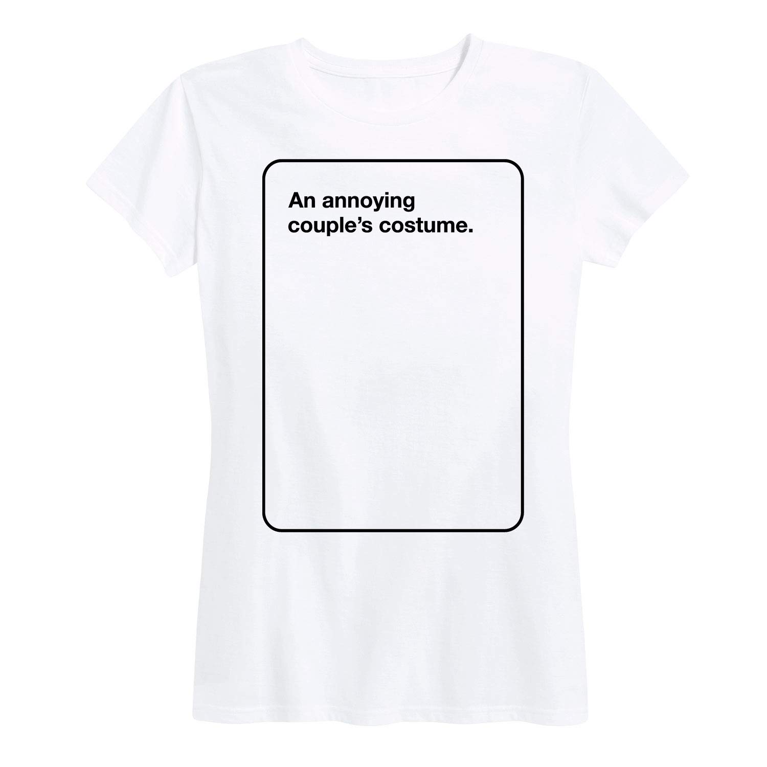 Funny White Card Game T-Shirt for Women - Instant Message Graphic Short Sleeve Top - Perfect for Game Nights & Casual Wear