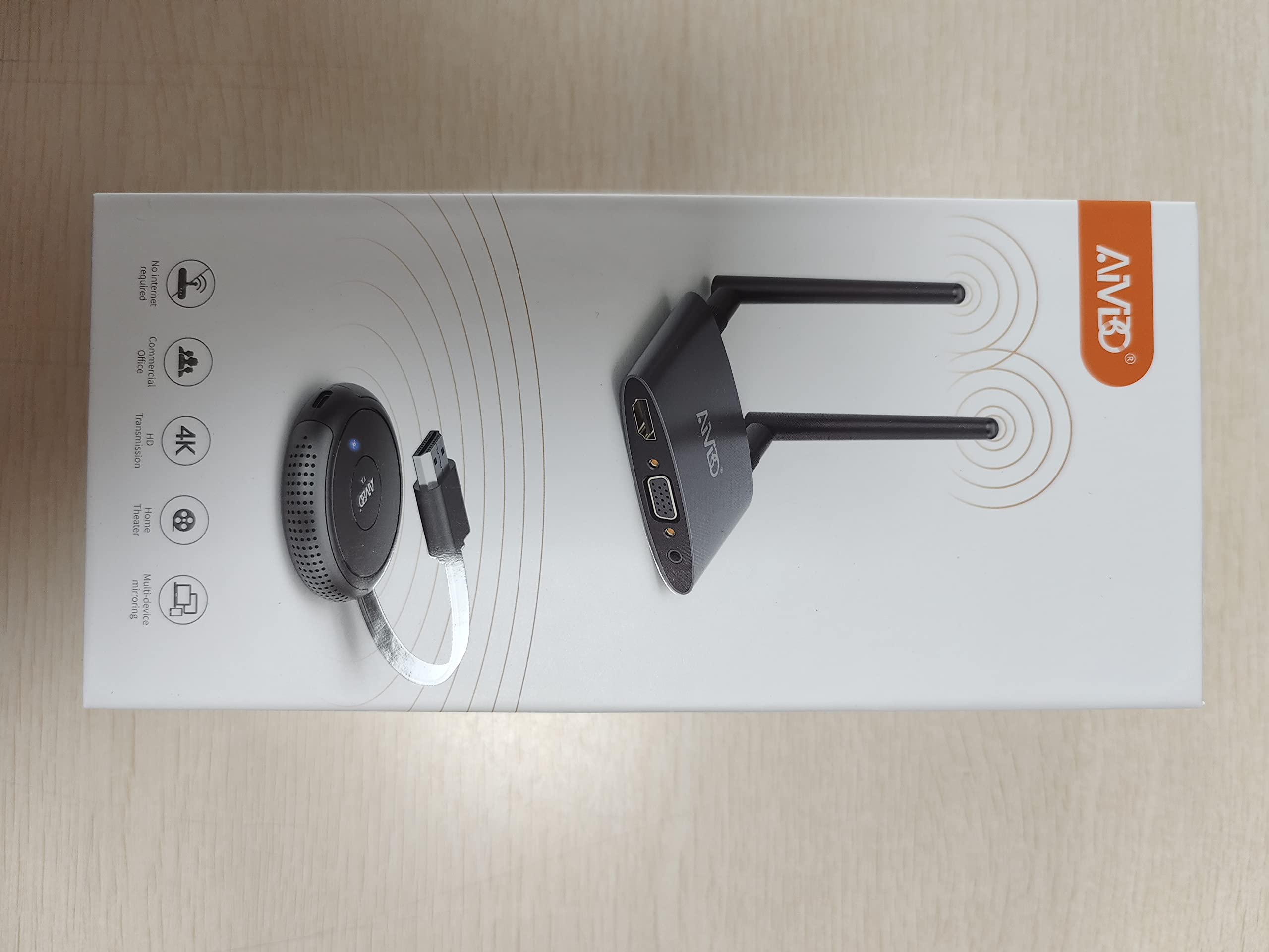 5GHz Wireless HDMI Transmitter and Receiver - Dual Screen HDMI/VGA Wireless Cast for Laptop/PC/Camera/Cable Box to HDTV/Projector/Monitor - 165FT/50M Range - Perfect for Streaming TikTok/YouTube/Netflix (Red)