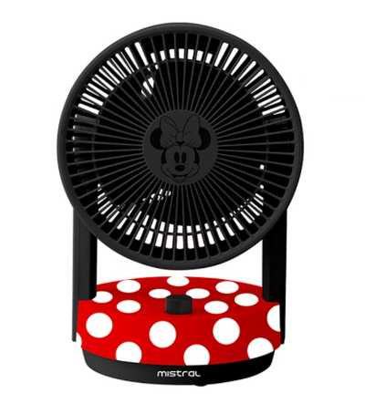 Minnie Mouse Disney X Mistral MHV70 7-Inch High Velocity Fan - Portable Cooling Fan for Home, Office, Bedroom, and Dorm Room - Perfect for Summer, Hot Weather, and Indoor Air Circulation