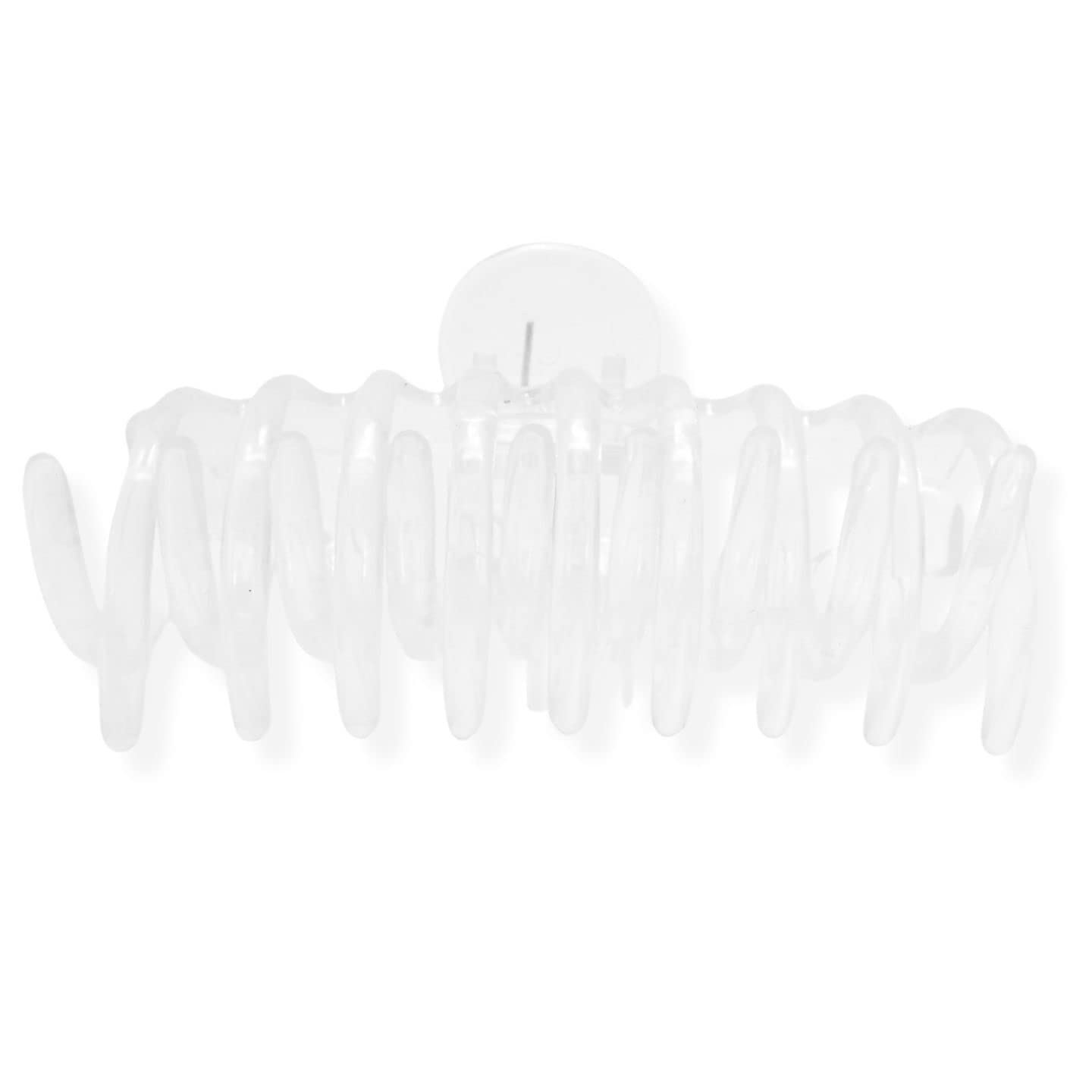 Topkids 3.5 Inch Clear Hair Claw Clips for Women & Girls - Large Hair Clips for Thick Hair, Strong Grip Hair Accessories - Perfect for School, Work, Parties & Everyday Styling