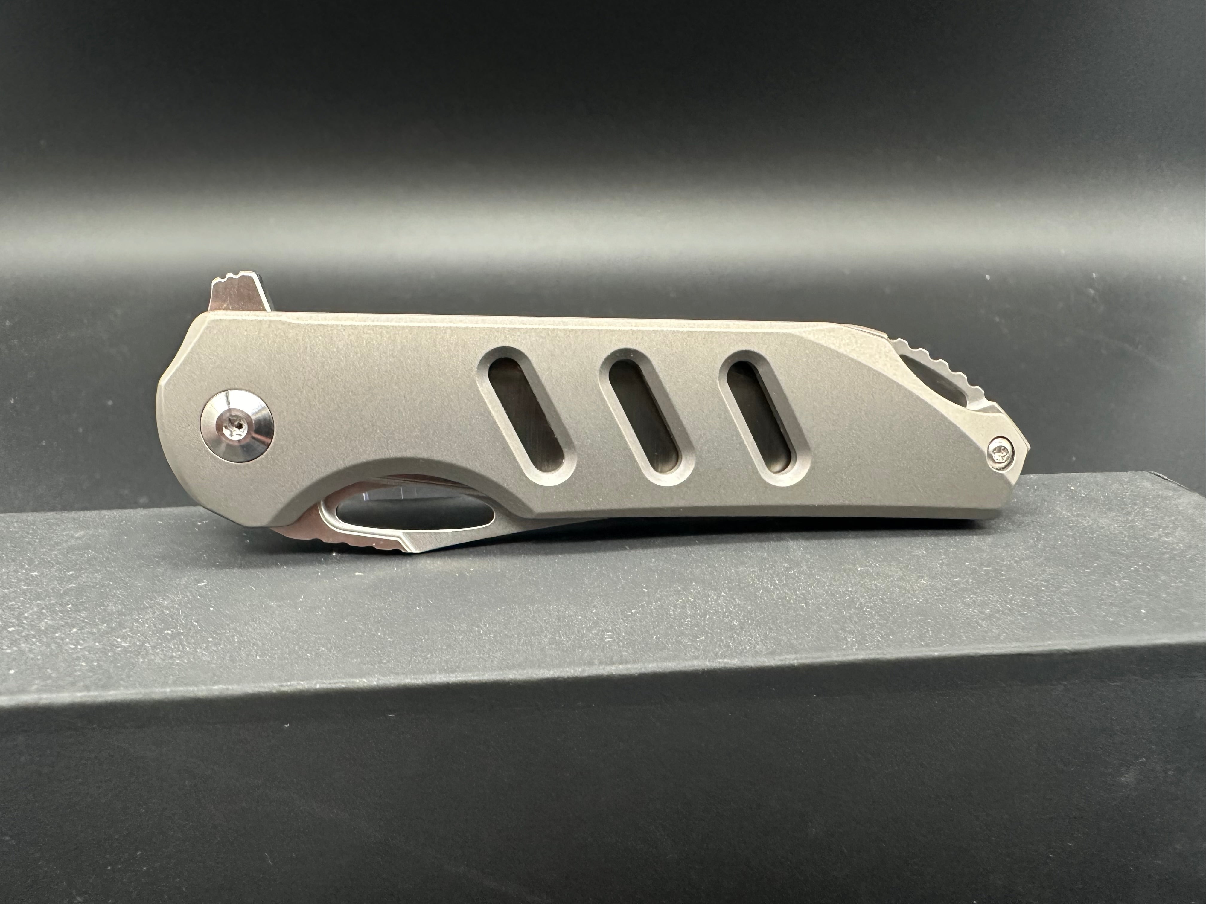 Kizer Assassin Frame Lock Flipper Knife - Premium Titanium Folding Pocket Knife with 3.15