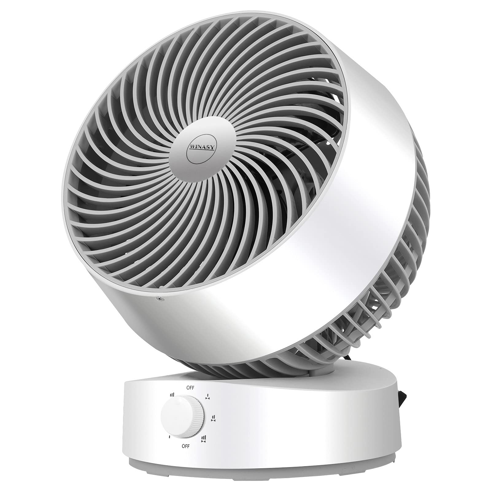 Portable 28W Desk Fan - 3 Speeds & Silent Mode for Office/Home