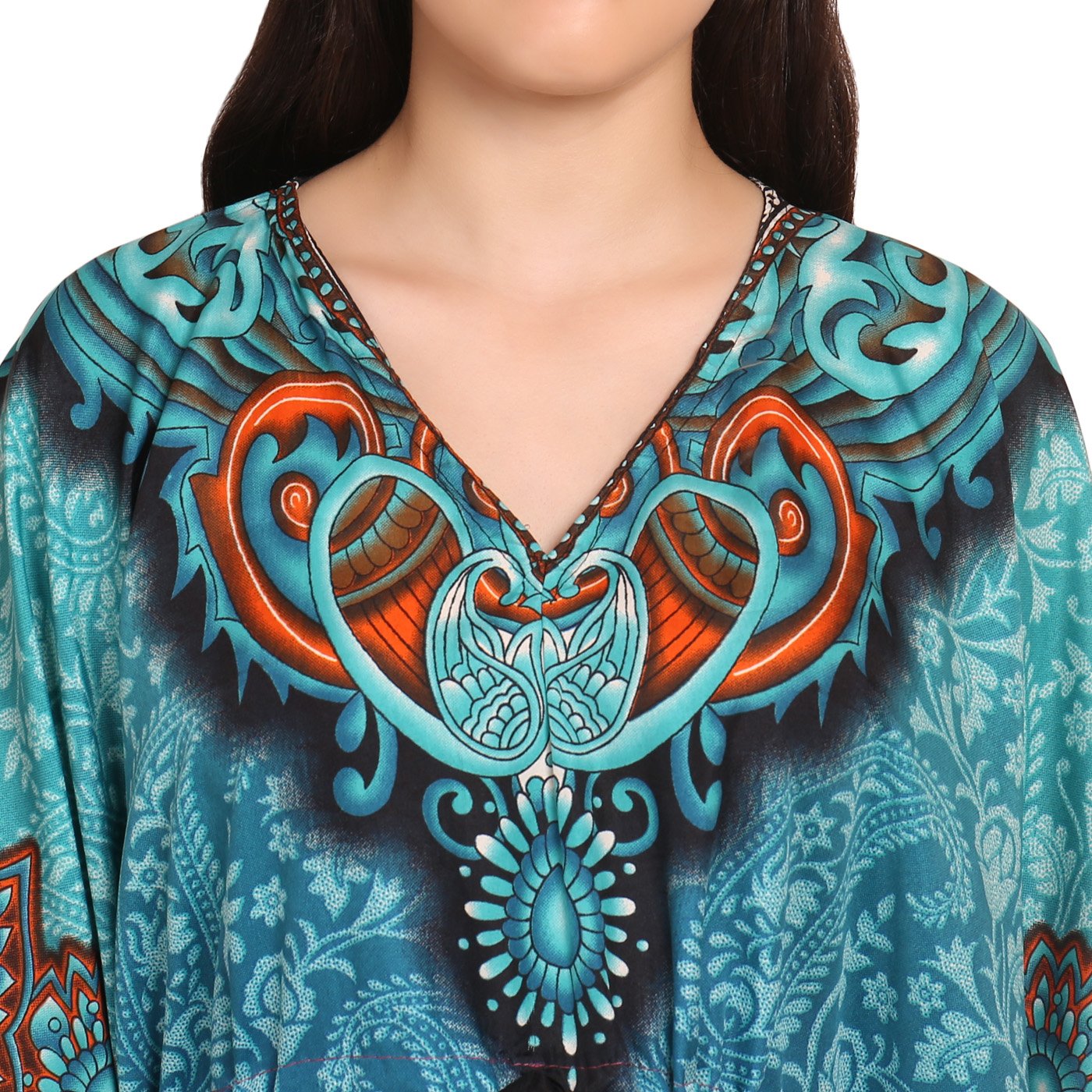 Women's Flowy Kaftan Beach Cover Up - Lightweight Swimwear Bikini Cover-Up Dress for Summer Vacation, Pool Party & Beach Getaway