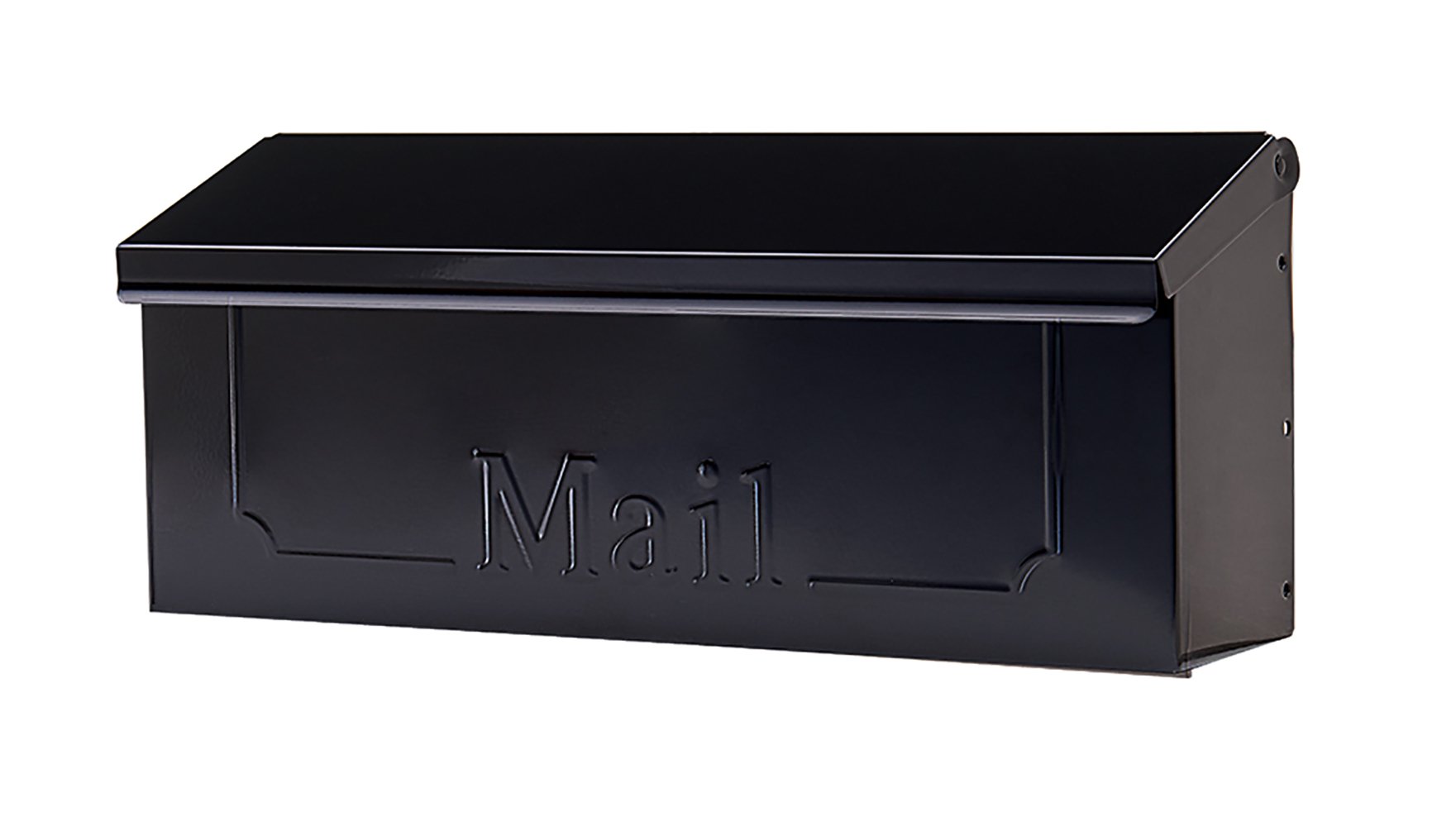 Gibraltar Mailboxes Townhouse Small Capacity Galvanized Steel Black Wall-Mount Mailbox THHB0001 - Perfect for Apartments, Condos & Urban Homes