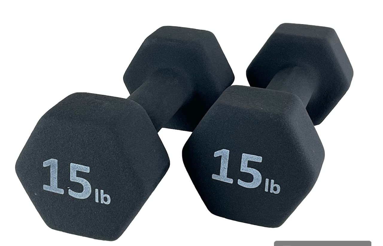 Premium Neoprene Coated Dumbbell Set - 5lb, 10lb, 15lb Weights for Home Gym, Strength Training & Fitness Workouts - Perfect for Women & Men, Ideal for Toning, Muscle Building & Cardio Exercises