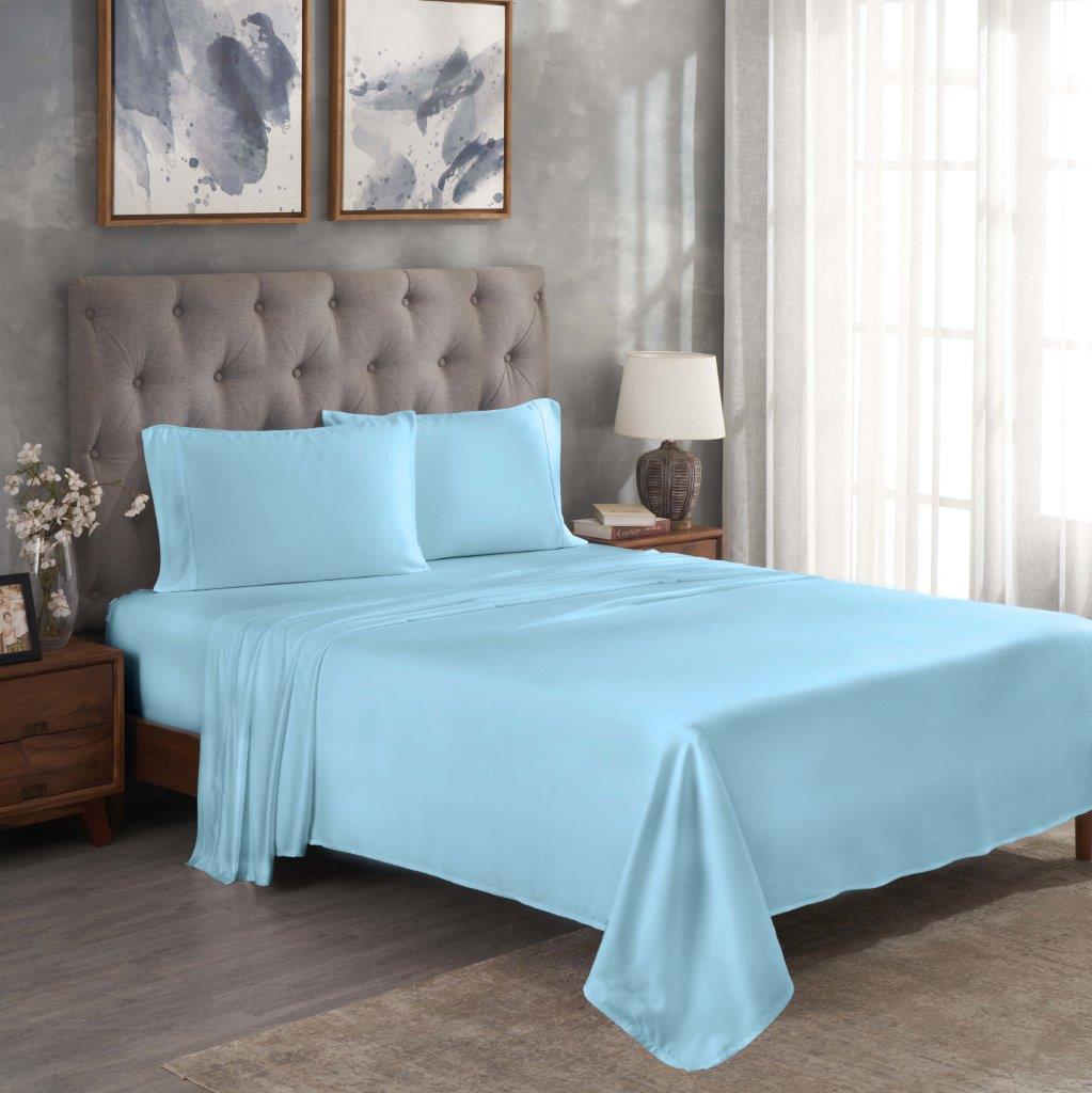 300 Thread Count Modal From Beechwood Extra Deep Pocket Sheet Set - Ultra Soft & Breathable Bedding for Queen/King Size Mattresses - Perfect for Luxury Hotels, Guest Rooms & Master Bedrooms