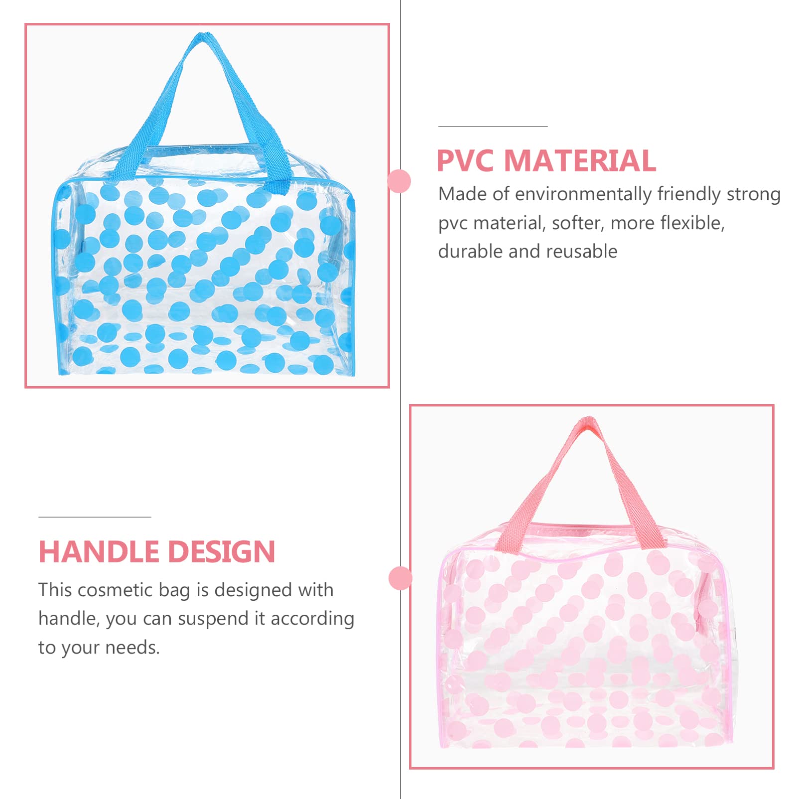 Hemoton 3-Piece Waterproof Cosmetic Bags Set - Travel Toiletries Organizer, Makeup Pouch, Skincare Storage for Women | Perfect for Travel, Gym, Daily Use & Beauty Essentials Organization
