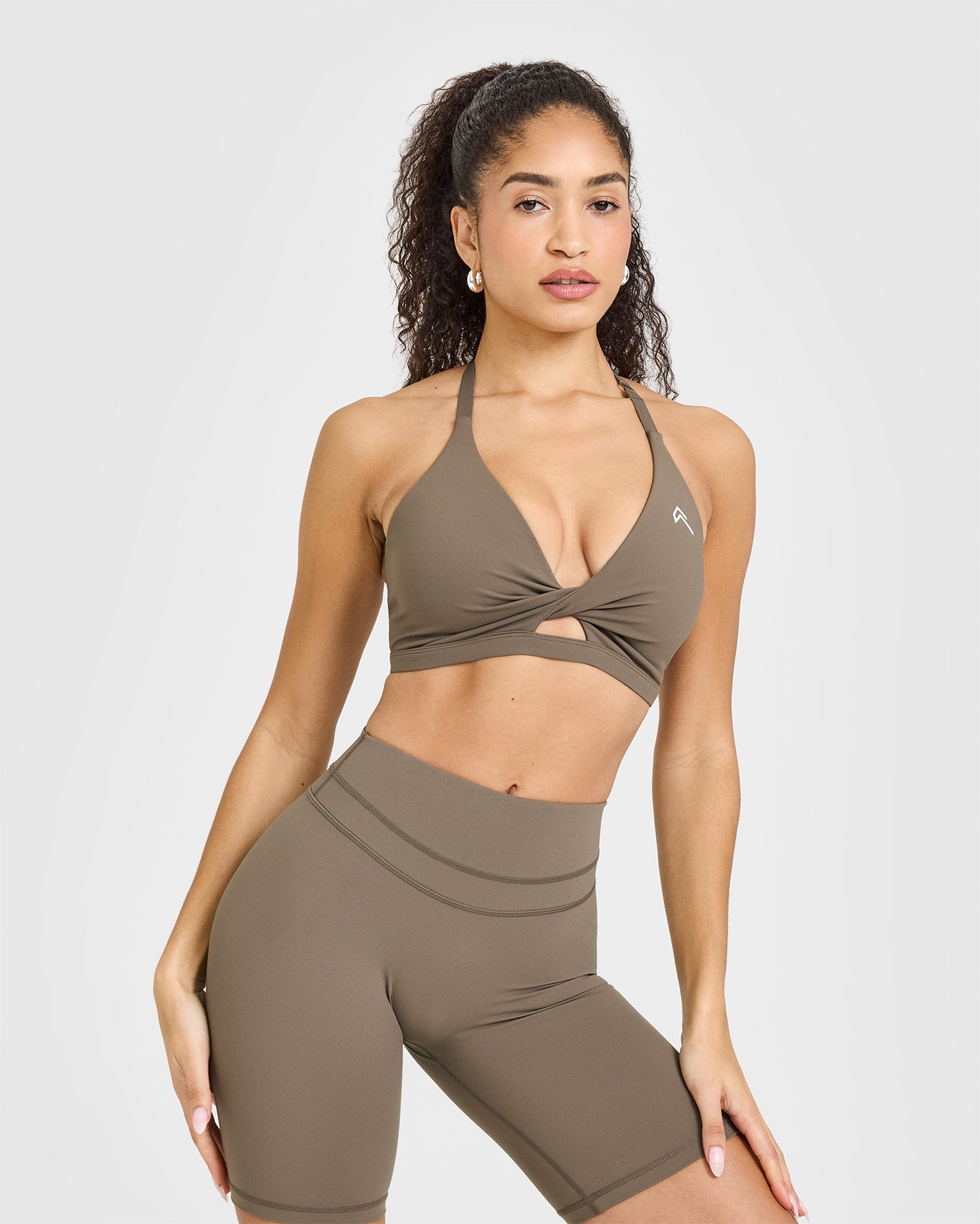 High Support Unified Twist Sports Bra for Women - Moss Brown | Perfect for Yoga, Running & Gym Workouts