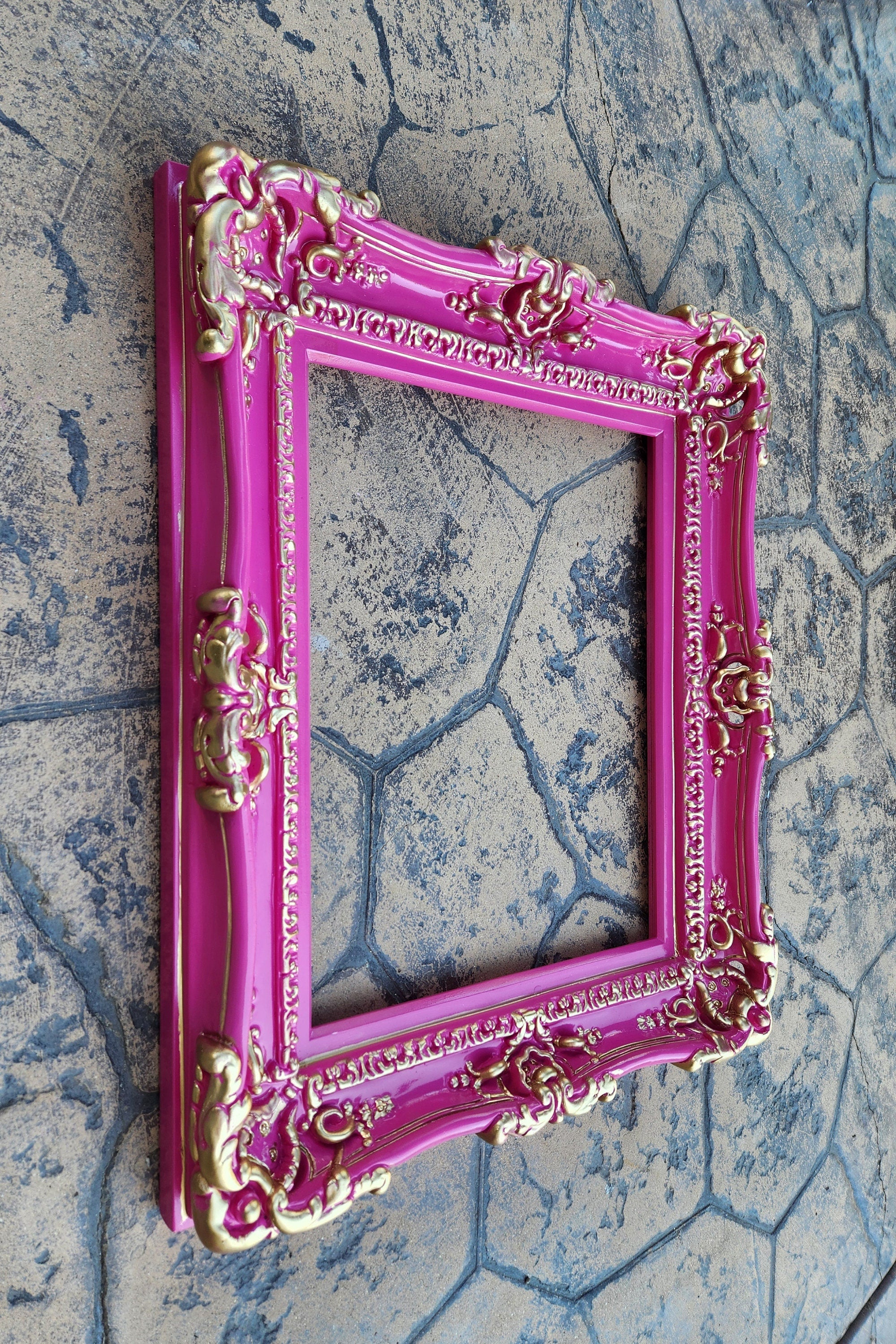 11x14 Hot Pink Picture Frame - Elegant Original Baroque Art Frame for Wall Decor, Wedding Photos & Home Display