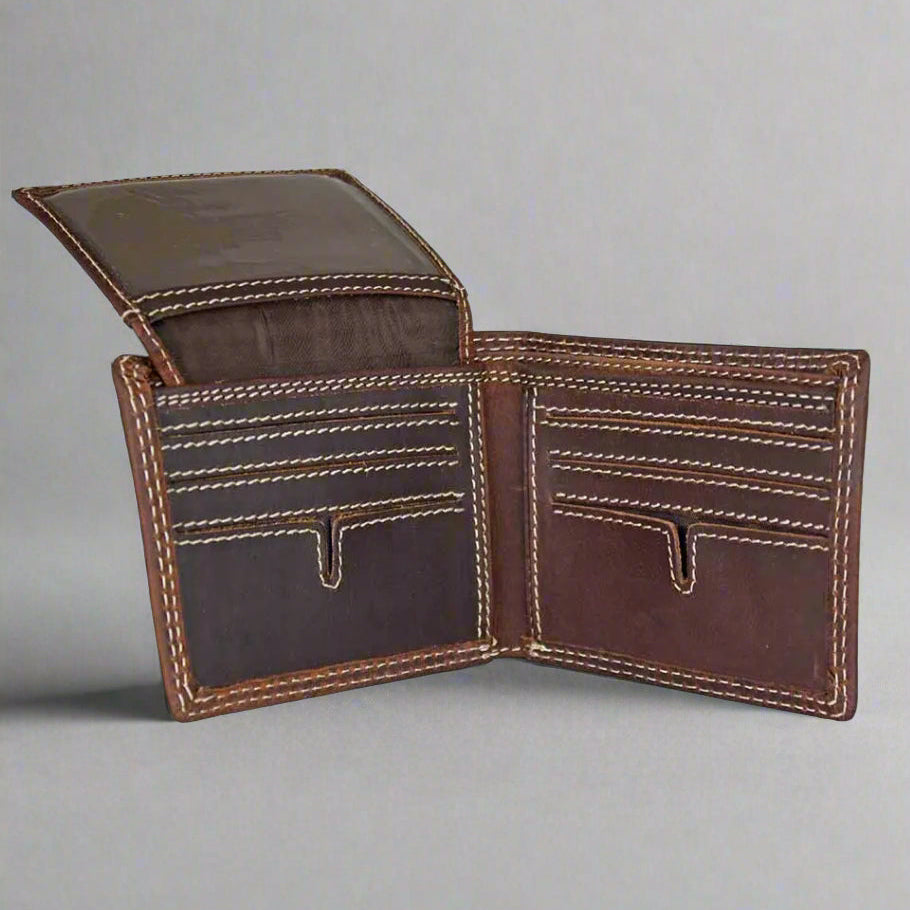 Viceroy Men's Bifold Leather Wallet - Slim RFID Blocking Genuine Cowhide Wallet for Cash & Cards - Perfect for Everyday Use, Travel & Gifts