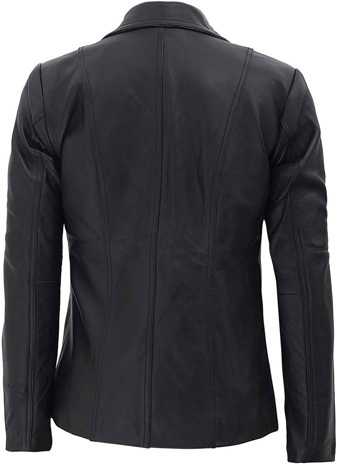 Genuine Lambskin Leather Blazers for Women - Business Casual Blazer Jackets - Premium Women's Office Wear for Professional Meetings & Dinner Dates