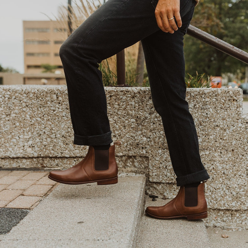 **Men's Chelsea Boots - Genuine Leather Espresso Viajero Ankle Boots for Men | Comfortable & Stylish for Casual Wear, Office & Outdoor**