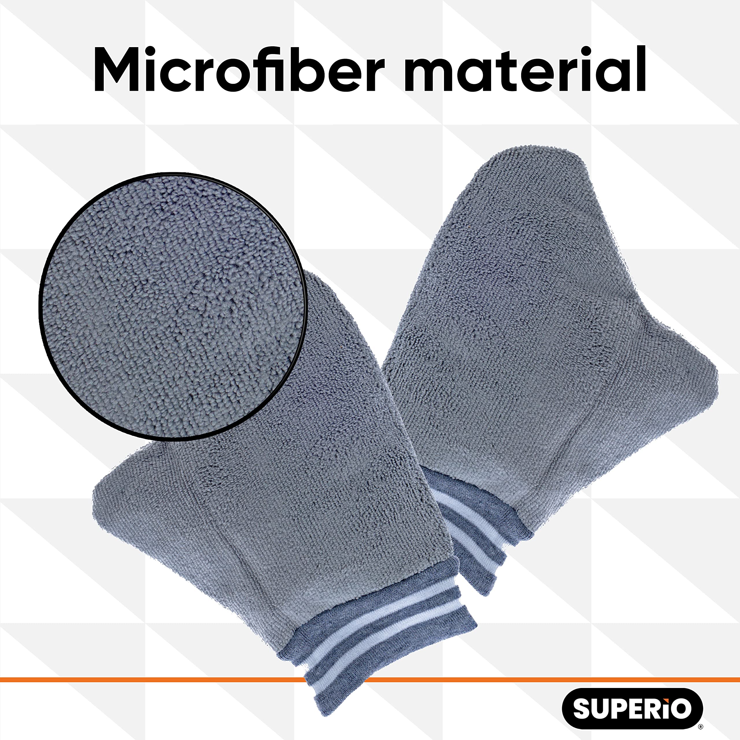 Superior Microfiber Cleaning Gloves - Reusable Dusting Mitt for Plants, Silver Polish, Car Detailing & Scratch-Free Cleaning | Washable for Indoor & Outdoor Use | Perfect for Housekeeping, Gardening & Auto Care