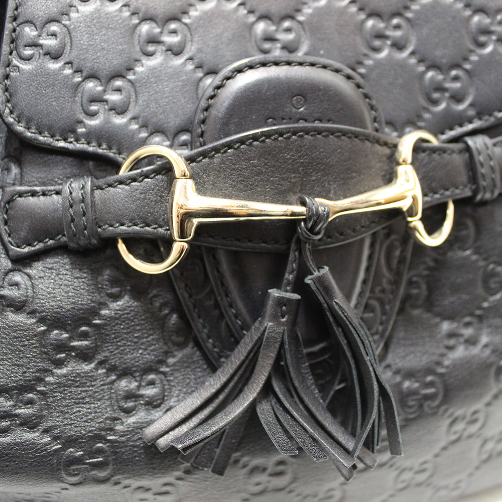 Authentic Gucci Black Guccissima Leather Hobo Shoulder Bag 322226 - Luxury Handbag for Women, Perfect for Work, Travel & Evening Events