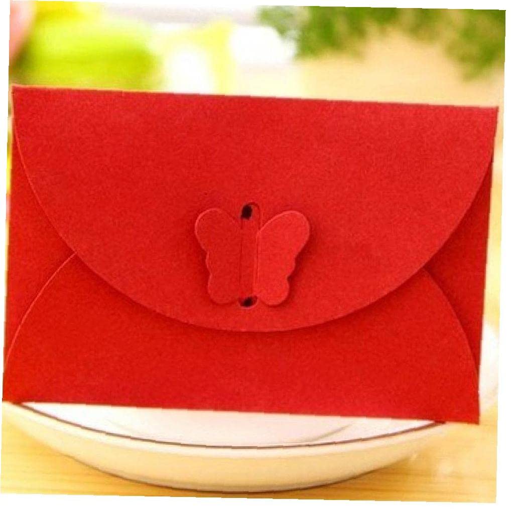 Mini Gift Card Envelopes 20pcs - Kraft Paper with Heart Clasp for Notes & Cards - 3.94x2.76inch - Perfect for Weddings & DIY Gifts