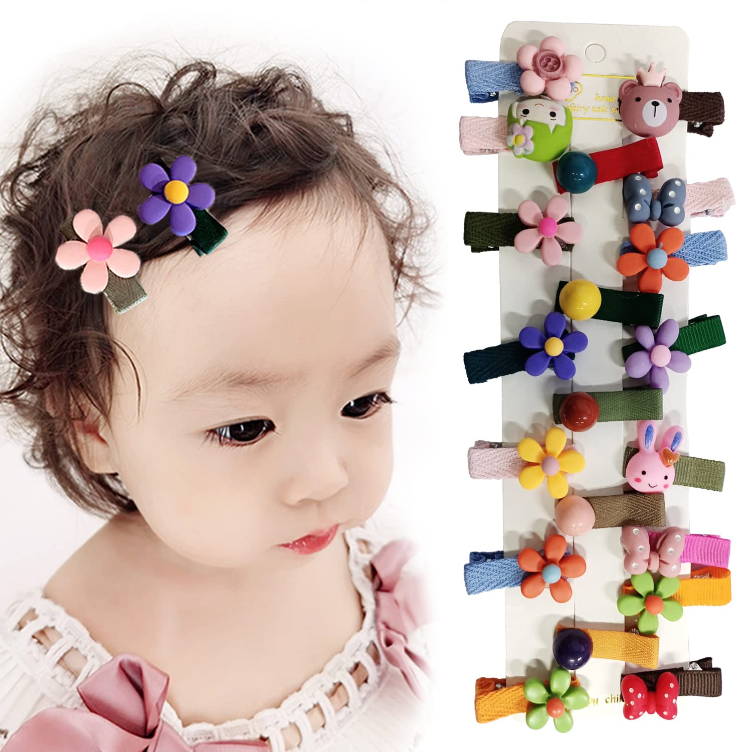 20Pcs Kids Hair Clips for Girls - 2 Inch Non-Slip Barrettes for Toddlers & Infants | Baby Hair Accessories for School, Parties & Daily Use