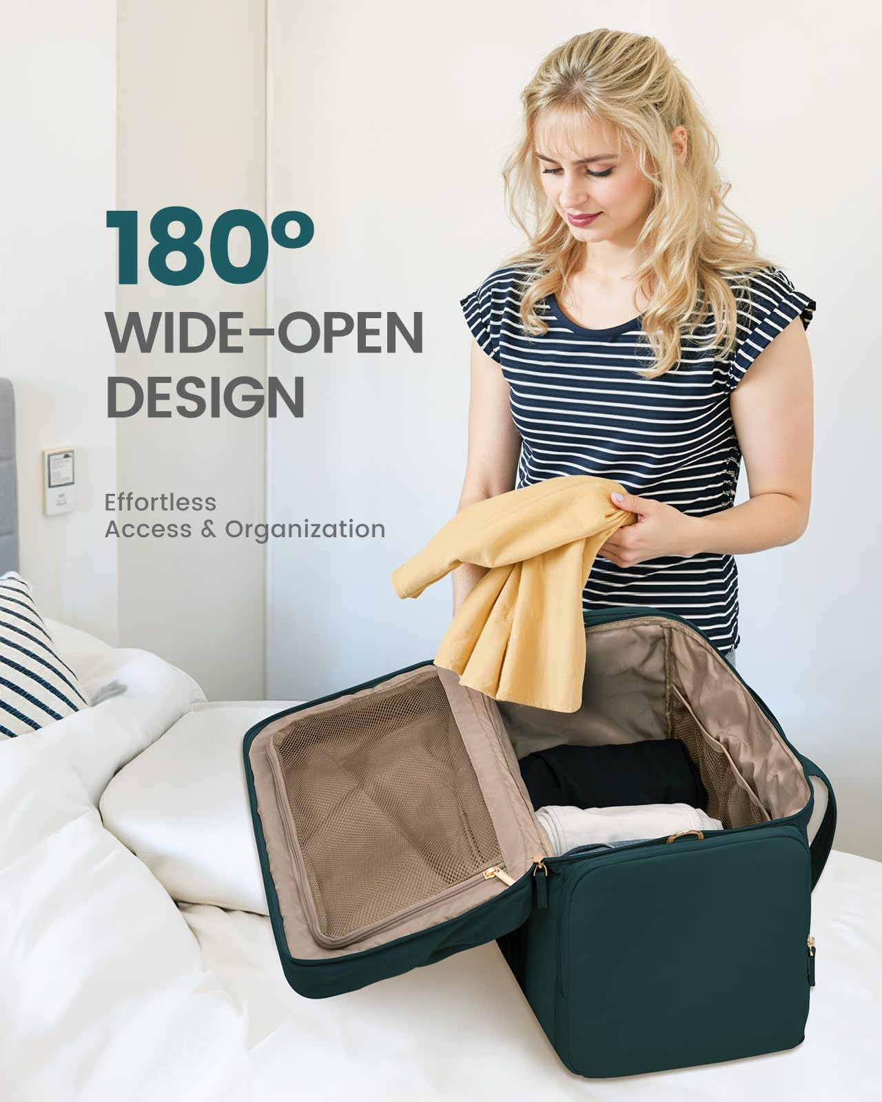 LOVEVOOK Women's Travel Duffle Bag - 3-Piece Puffer Weekender Set with Toiletry Bag & Wet Pocket | Carry-On Airplane Bag, Overnight Bag, Hospital Delivery Bag, Yoga Gym Bag | Perfect for Travel, Workouts & Maternity (Cyan)