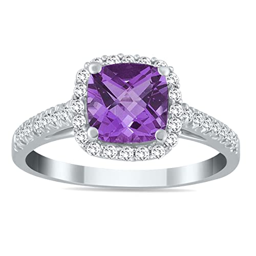 10k White Gold Amethyst