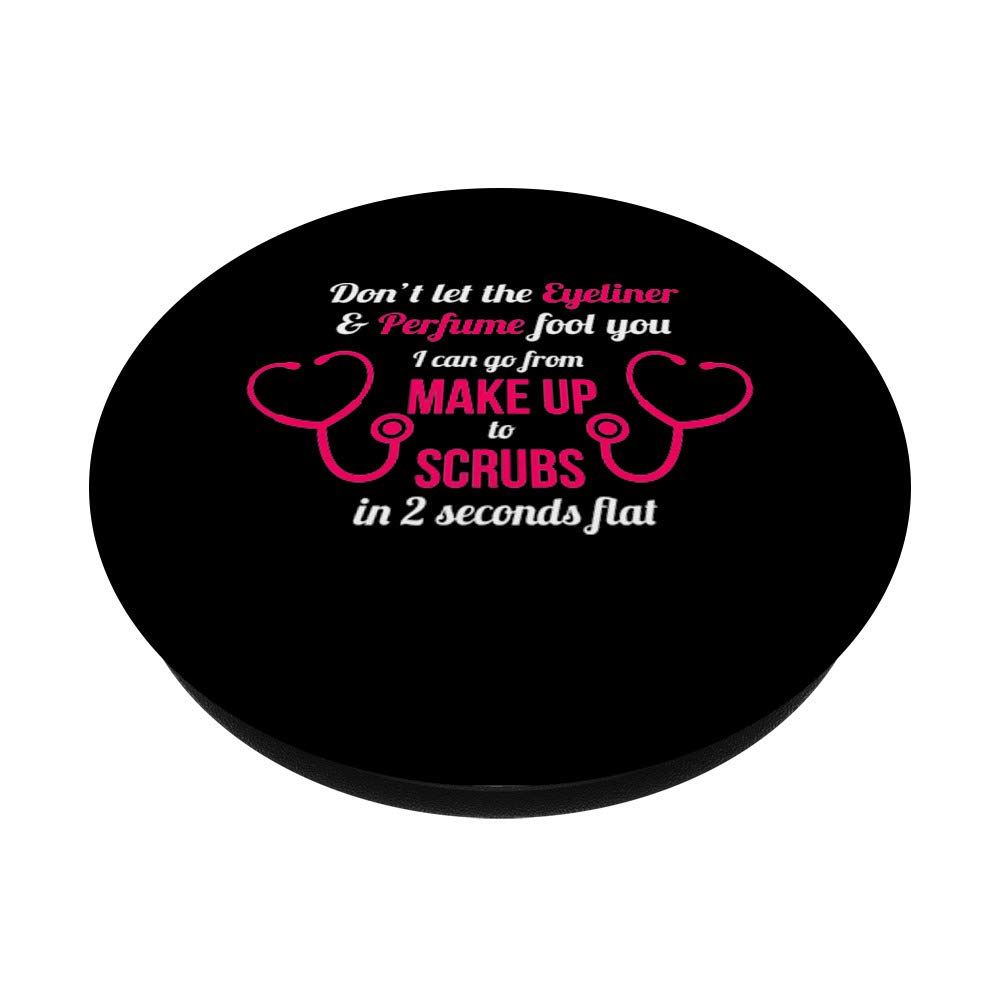 Funny RN LVN CNA Scrubs for Nurses - Nursing Graduate Gift - Swappable PopGrip PopSockets - Perfect for Hospitals, Clinics & Nursing School