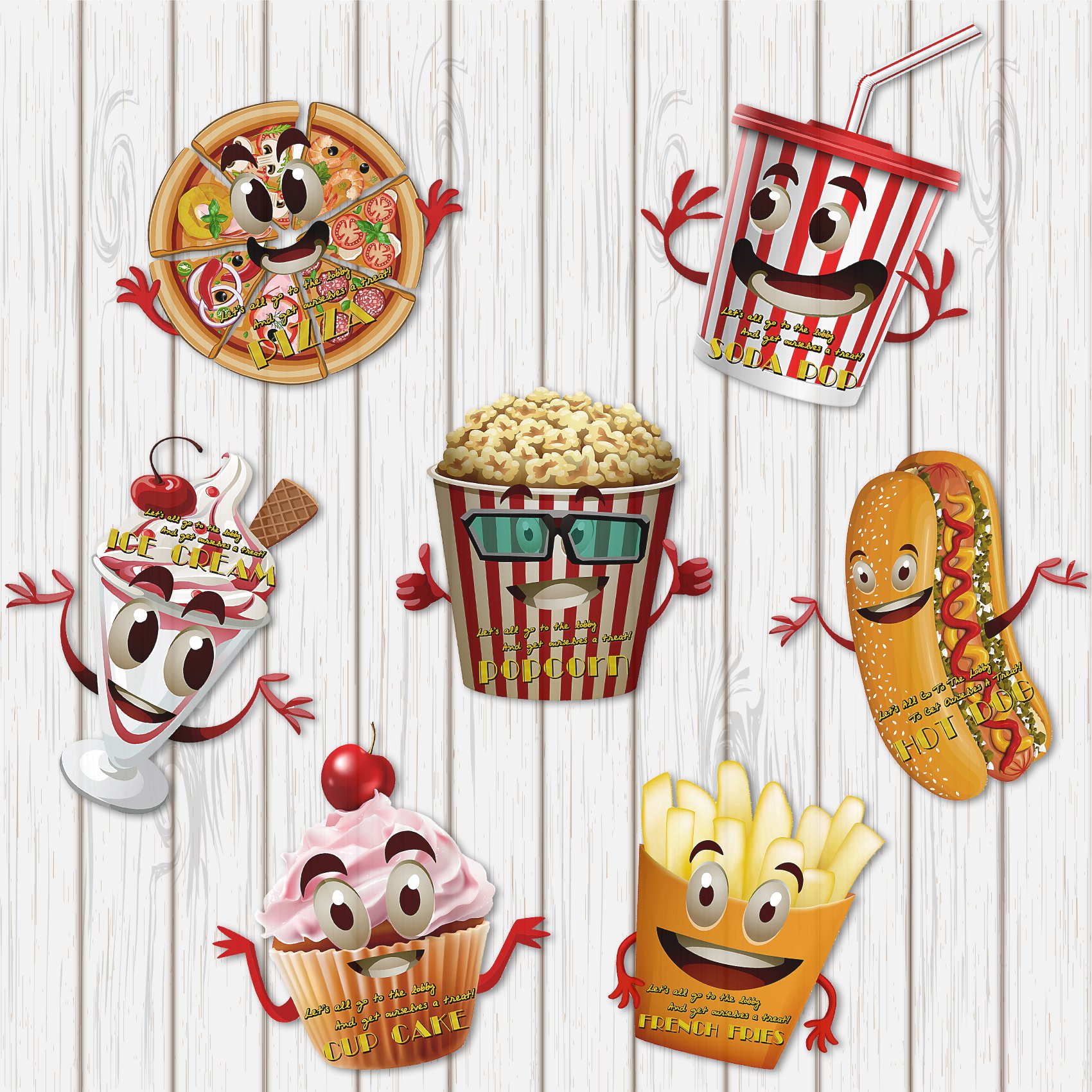 Musykrafties Large Prepasted Cupcake Movie Night Wall Decal - 18