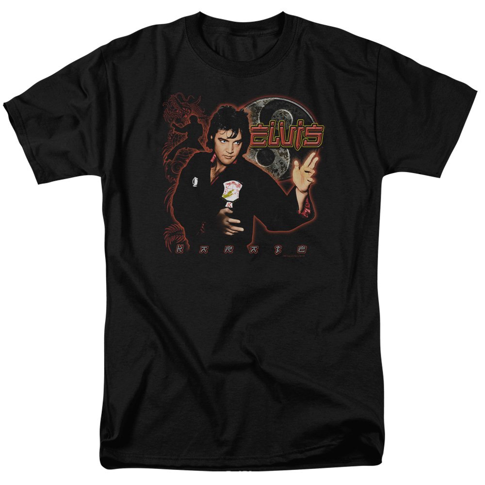 Elvis Karate T-Shirt for Men - Vintage Martial Arts Graphic Tee - Perfect for Training, Cosplay & Fan Gifts