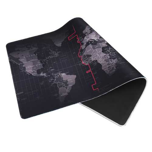 800x400x4mm Large Non-Slip Laptop Keyboard Pad with World Map Design - Perfect for Office, Gaming & Home Computer Desks