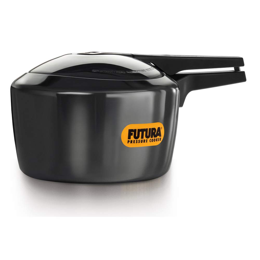 Hawkins Futura 3L Hard Anodized Aluminum Pressure Cooker - Black | Fast & Safe Cooking for Soups, Stews & Rice | Ideal for Home Kitchen & Camping