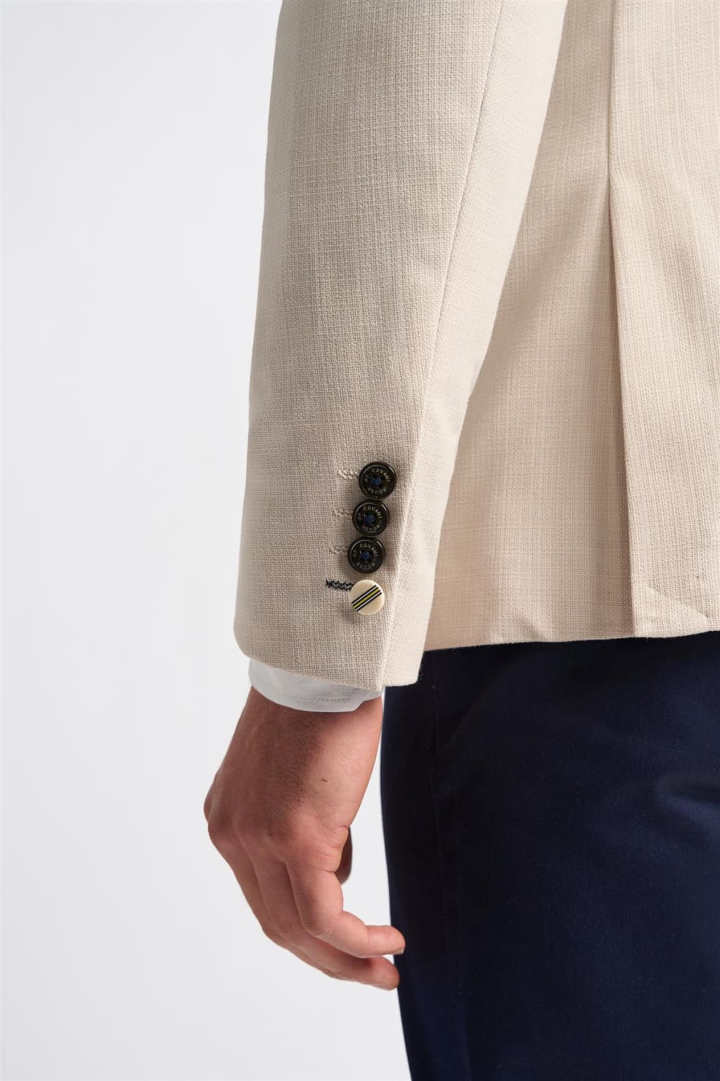 Cavani Romeo Double Breasted Beige Blazer for Men | Slim Fit Formal Suit Jacket | Office Wear, Business Meetings & Wedding Attire