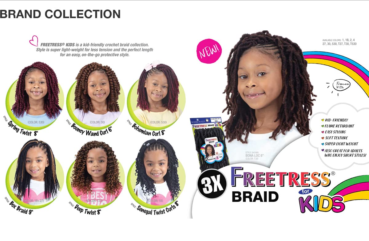 FreeTress Crochet Braids 3X Kids Box Braid 9