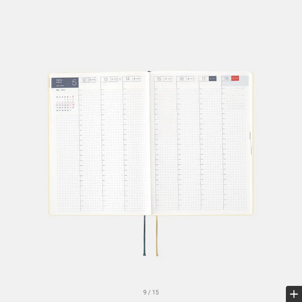 Hobonichi Techo 2025 Planner - A5 Size Daily Journal (Ivory) | English Edition | January Start | Monday Start | Perfect for Work, School & Personal Organization