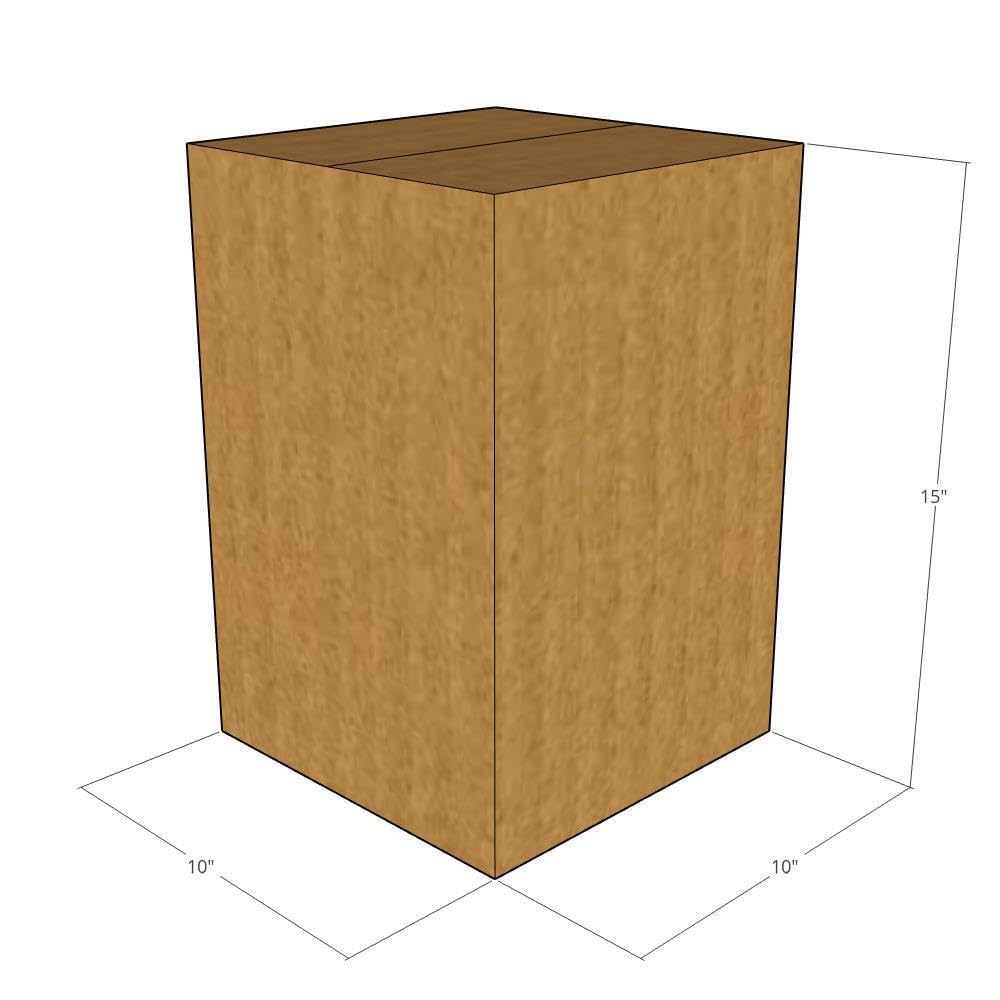 10x10x15 Inches Corrugated Moving Boxes - 32 ECT Strength (150 Pack) | Heavy Duty Shipping Boxes for Business, Office & Home Use | Perfect for Packing, Storage & Moving Supplies