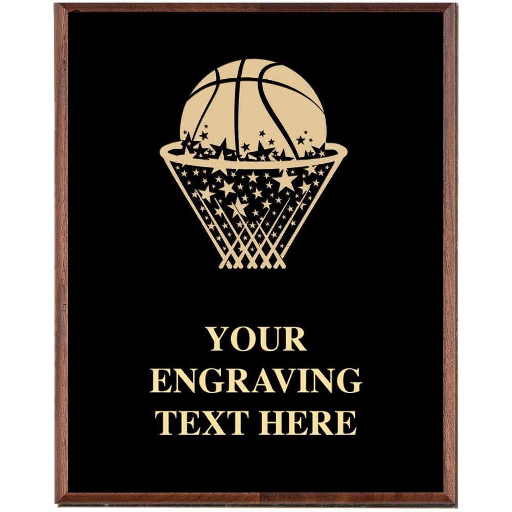 Custom Engraved Basketball Trophy Plaque Award - Personalized Basketball Team Gift for Players & Coaches - Perfect for Championships, Tournaments & Sports Awards Ceremonies