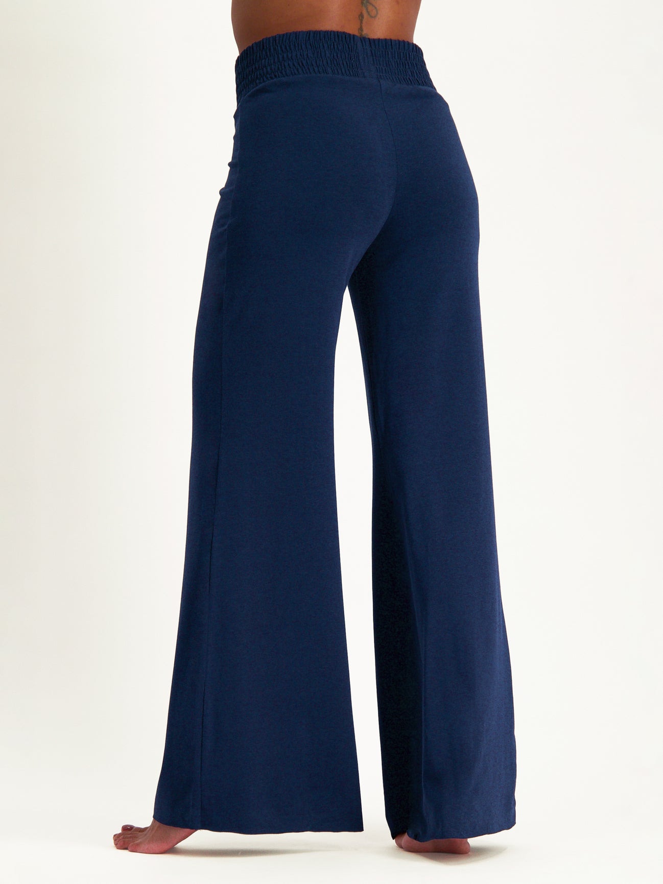 Urban Goddess Flow Wide Leg Yoga Pants for Women - High Waisted Stretchy Lounge Pants in Midnight Black - Perfect for Yoga, Pilates & Casual Wear