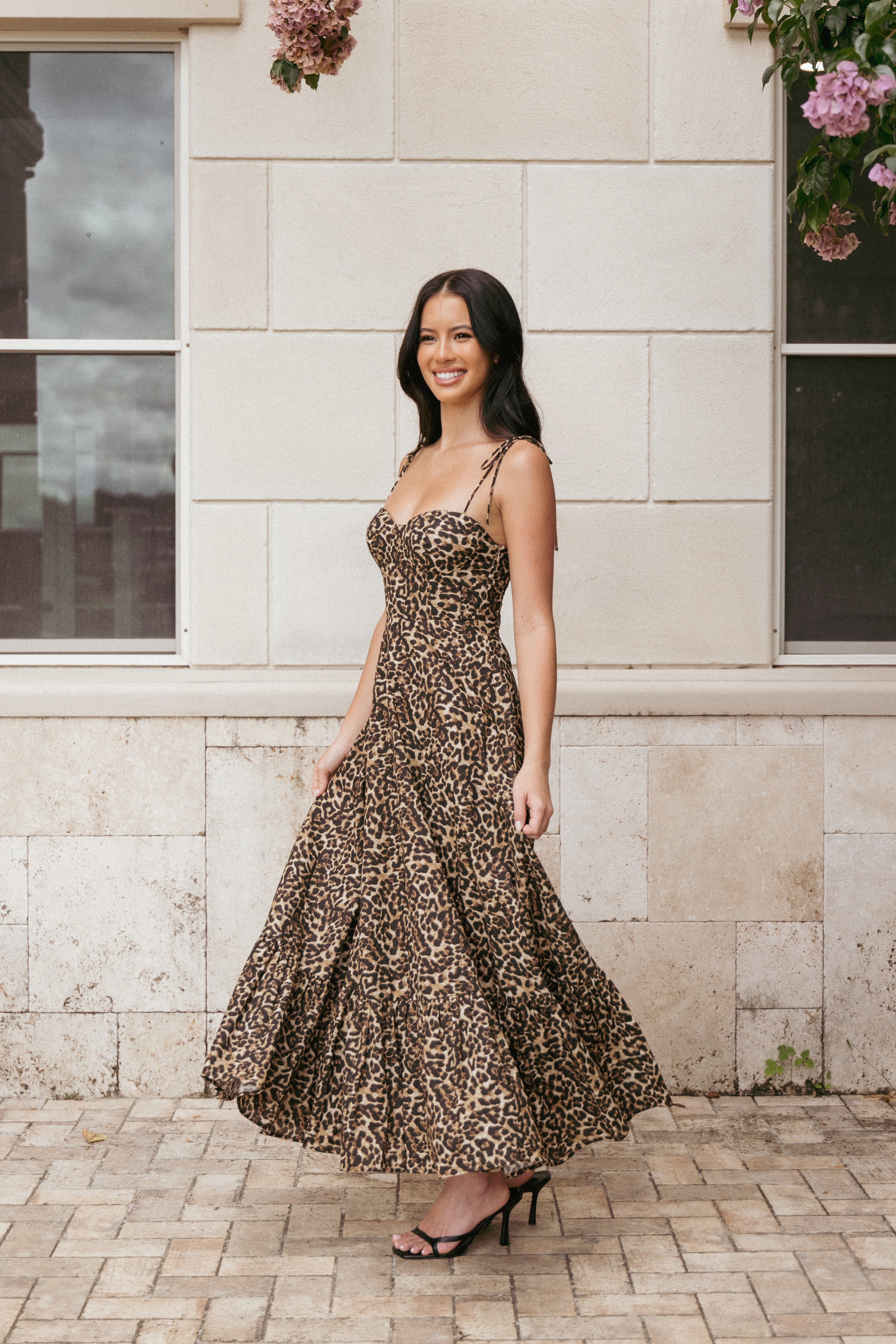 Ayana Midi Dress - Leopard Print Flowy Summer Dress for Women | Casual & Party Wear | Perfect for Beach, Date Night & Office Outfits