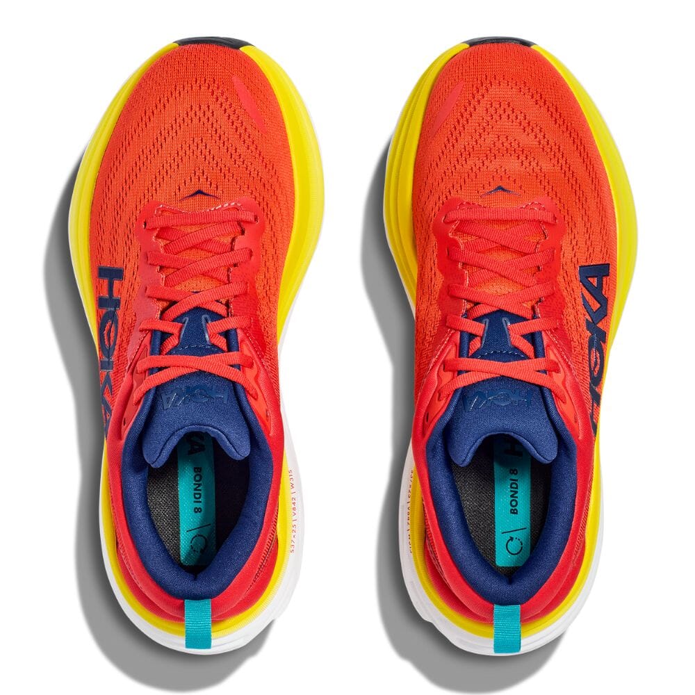 Hoka Men's Bondi 8 Running Shoes - Lightweight Cushioned Sneakers for Marathon, Jogging & Walking - Breathable Mesh Upper with Maximum Support & Comfort