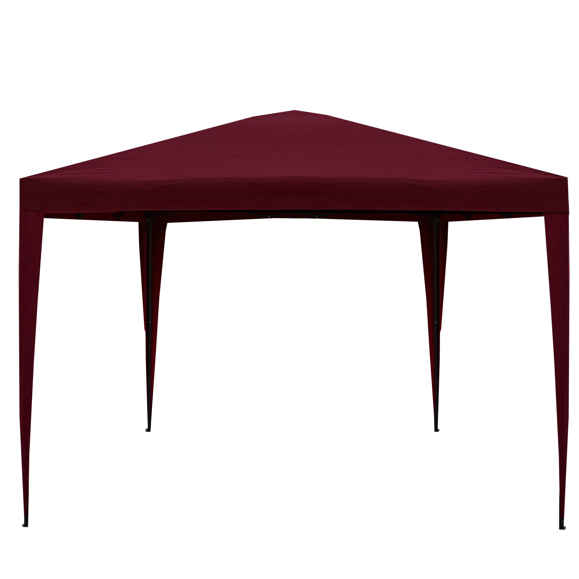 10' x 10' Burgundy Pop-Up Canopy Gazebo Tent for Outdoor Parties, Picnics, and Backyard Events - Waterproof Instant Shelter with UV Protection
