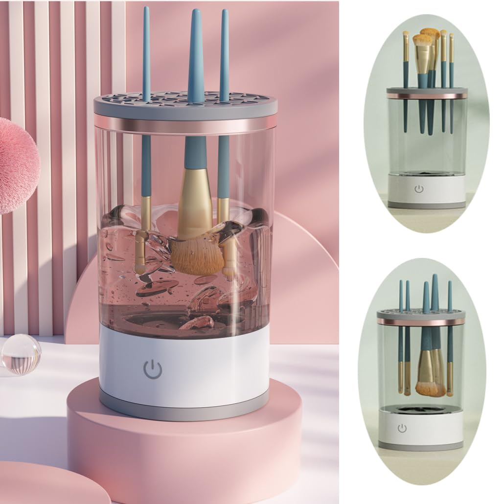 Electric Makeup Brush Cleaner Machine - Automatic Cosmetic Brush Washer & Dryer with Dust-Proof Organizer | Perfect Gift for Women, Mom, Wife | Ideal for Home Salon, Professional Makeup Artists & Travel Beauty Kits