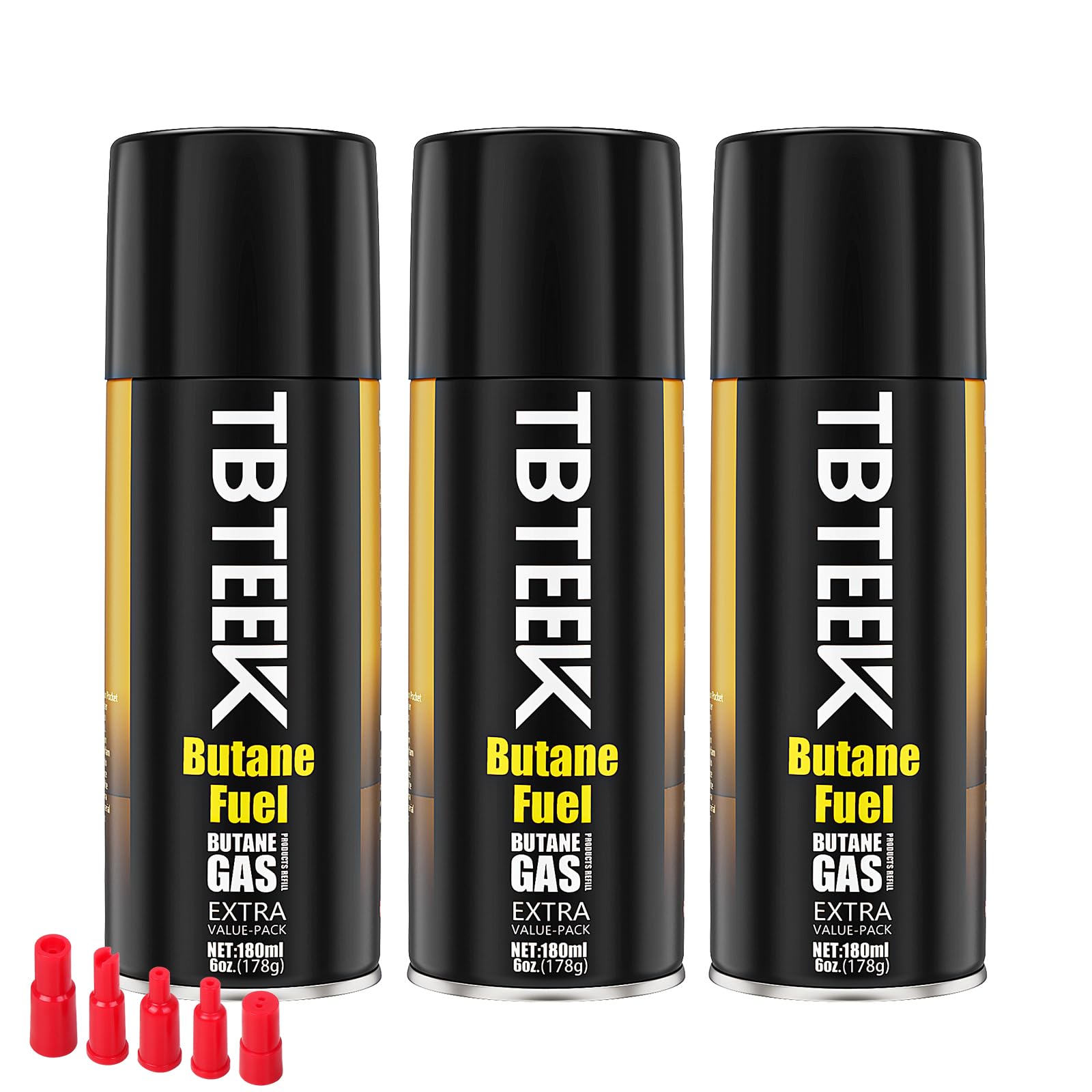 Premium Butane Fuel Refill 180ml (3-Pack) - High-Grade Butane Gas for Universal Lighters, Torch Lighters, Kitchen Torches & Butane Torches - Ideal for Cooking, Candle Making, Soldering & Crafting