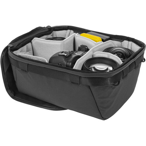 Peak Design Camera Cube V2 (Black, Small/Medium) - Waterproof DSLR Camera Bag for Travel & Outdoor Photography - Perfect for Hiking, Camping, and Airplane Carry-On