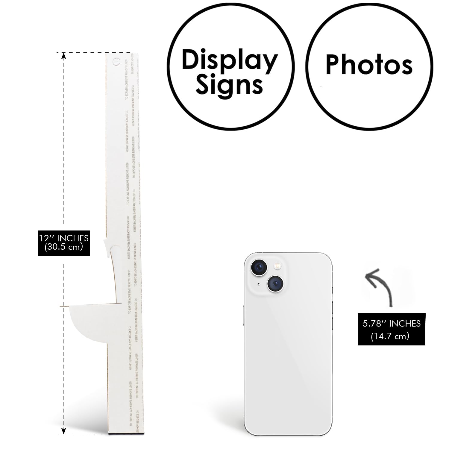 Golden State Art Self Stick Cardboard Easel Back - Acid-Free Archival Quality 12 Inch Single Wing Display Stand for Posters, Artwork & Photos (Pack of 100, White) - Perfect for Art Exhibitions, Classroom Displays & Office Presentations