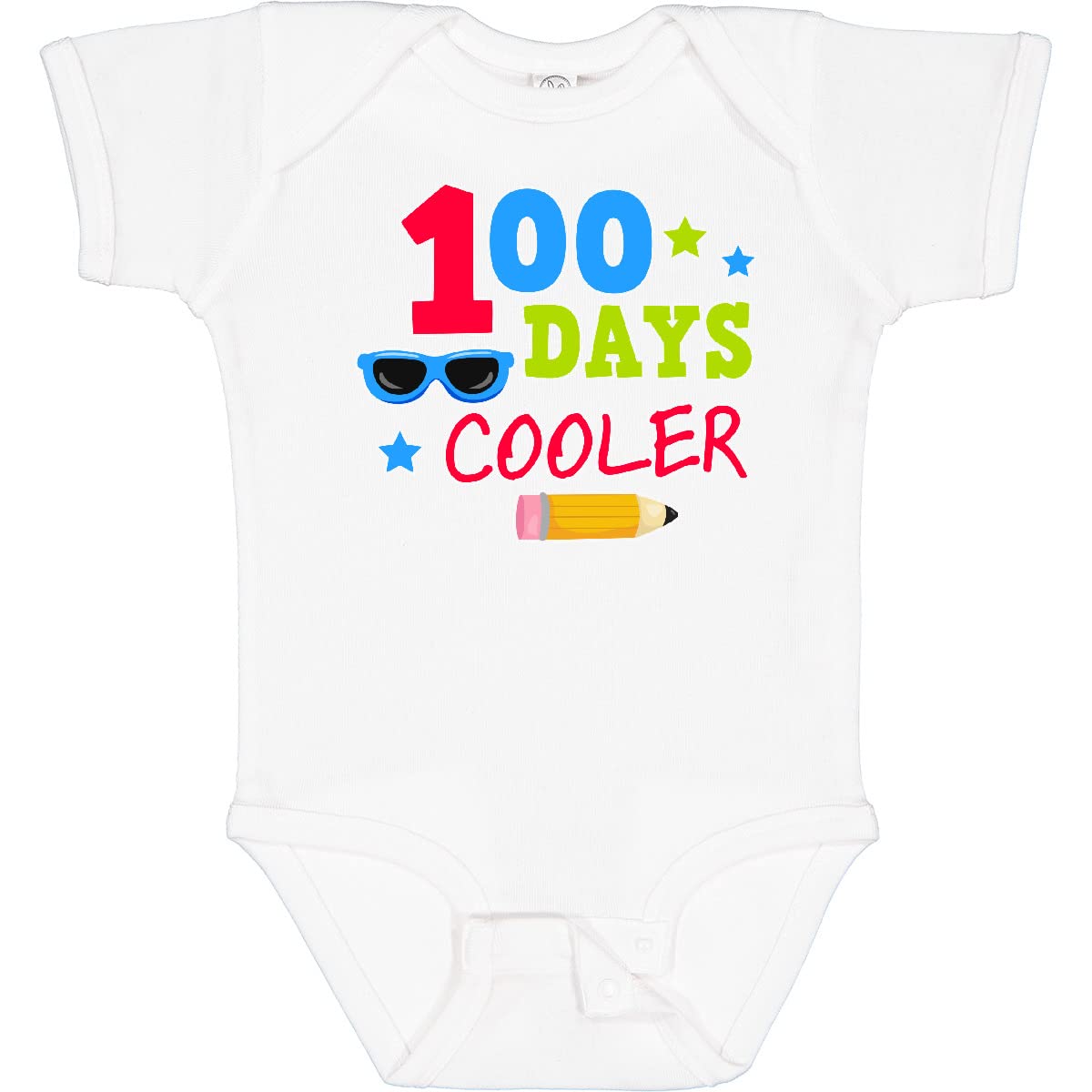 Inktastic 100 Days Cooler Red Baby Bodysuit - Soft Cotton Onesie for Newborns & Infants - Perfect for 100 Days Celebration, Photo Shoots & Everyday Wear