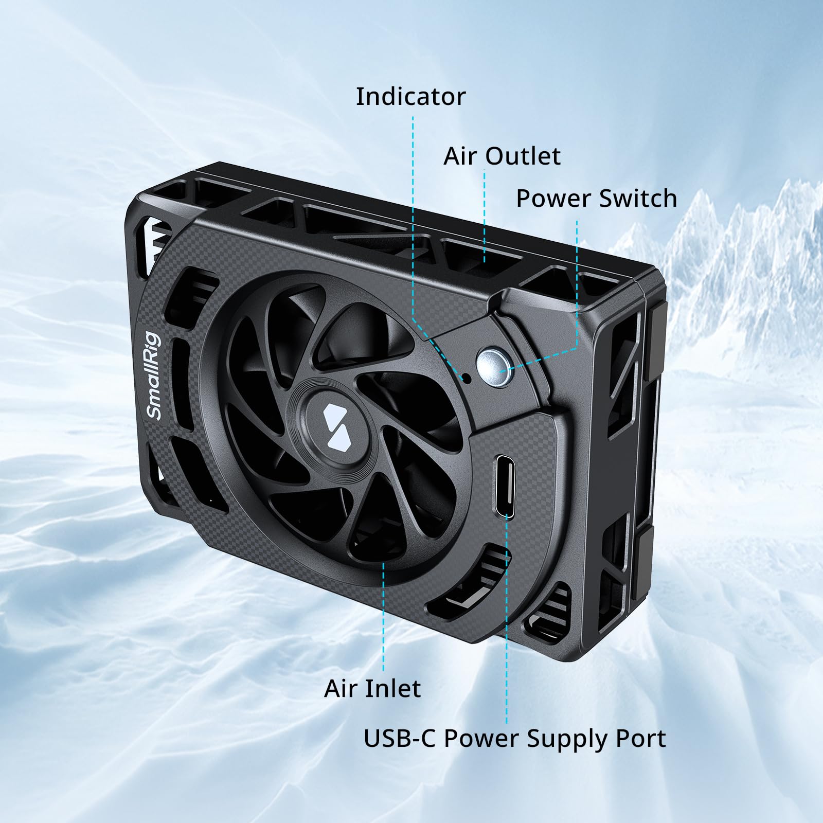 SMALLRIG Camera Cooling Fan with TEC Cooling Module for Sony ZV-E1, ZV-E10, ZV-1, ZV-1F, A7 IV, A7S III, A7C, A7C II, A7CR, A6700, FX3, FX30 - External Cooling System for Sony Mirrorless Cameras - Perfect for Vlogging, Live Streaming & Outdoor Shooting