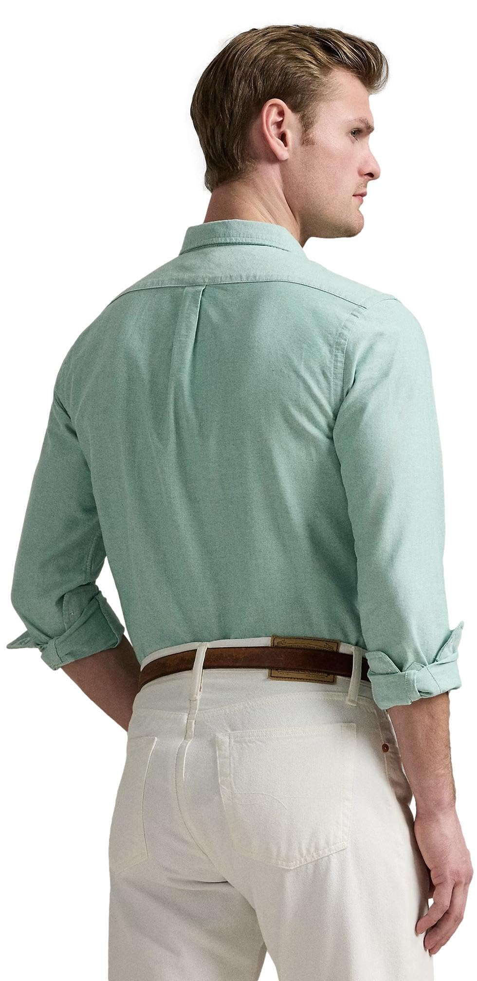 **Polo Ralph Lauren Men's Slim Fit Long Sleeve Oxford Button-Down Shirt for Business Casual & Office Wear**