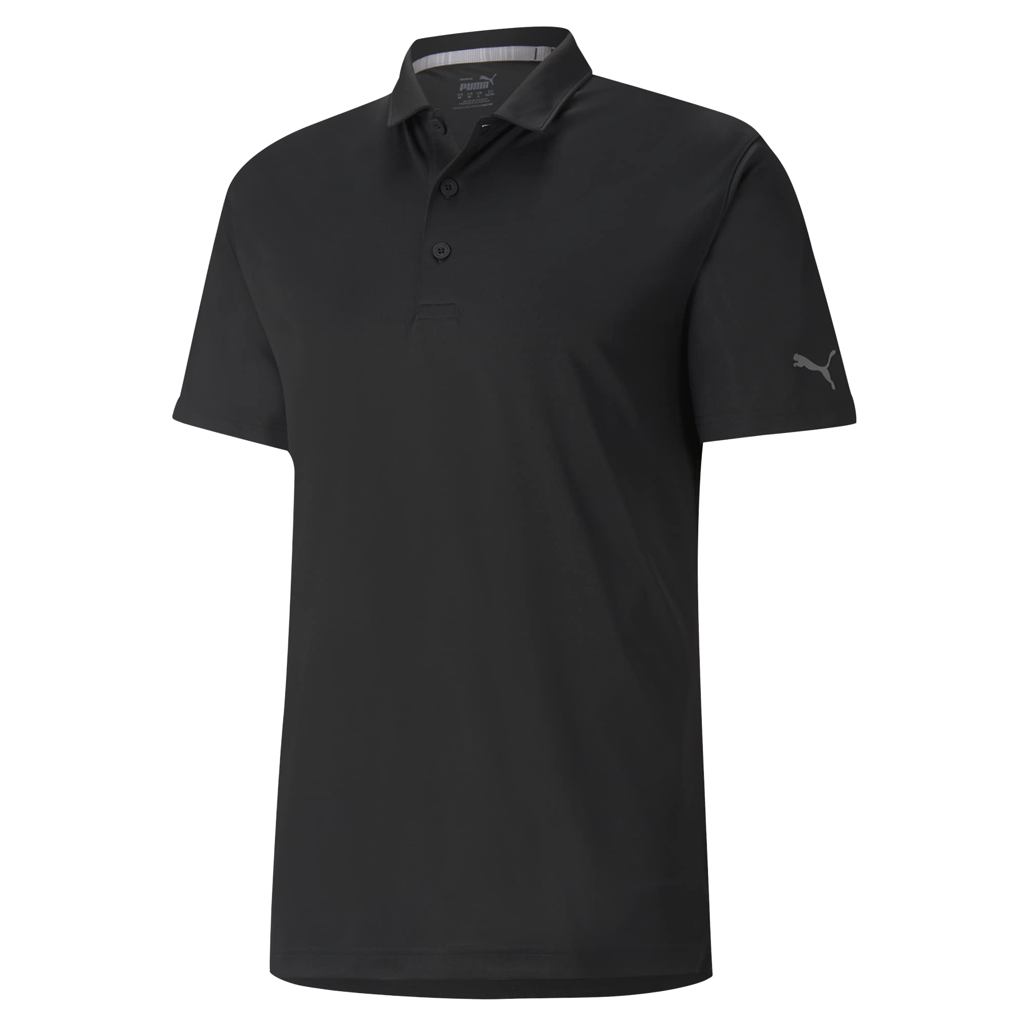 **Puma Men's Gamer Golf Polo Shirt - Moisture-Wicking, Comfort Fit, Black (Size L) - Perfect for Golf Tournaments & Casual Wear**