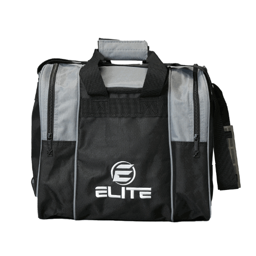ELITE Deluxe Single Tote Bowling Bag - Charcoal Black | Durable & Stylish Bowling Accessory for League Play & Practice Sessions
