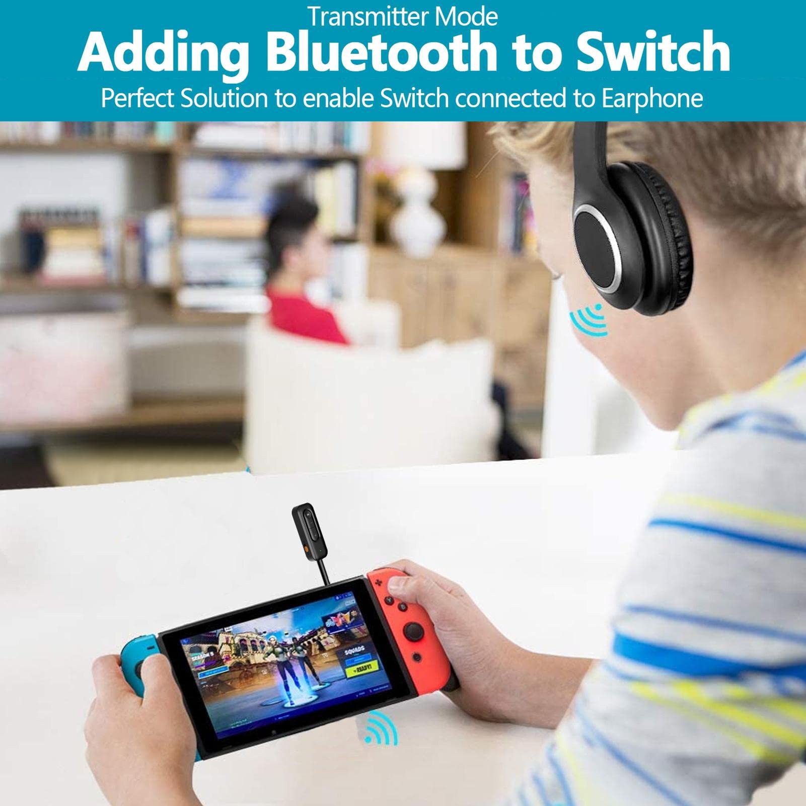 Anulely Wireless Audio Receiver - 2-in-1 Bluetooth Adapter for Headphones, PC, Tablet | Home Stereo & Gym Use | Wireless Music Streaming Device for Workouts & Home Entertainment