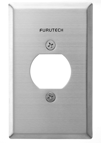 Furutech 102 S Single Receptacle Cover Plate - Durable Electrical Outlet Cover for Home & Office Safety | Perfect for Wall Sockets, Power Strips & DIY Electrical Projects