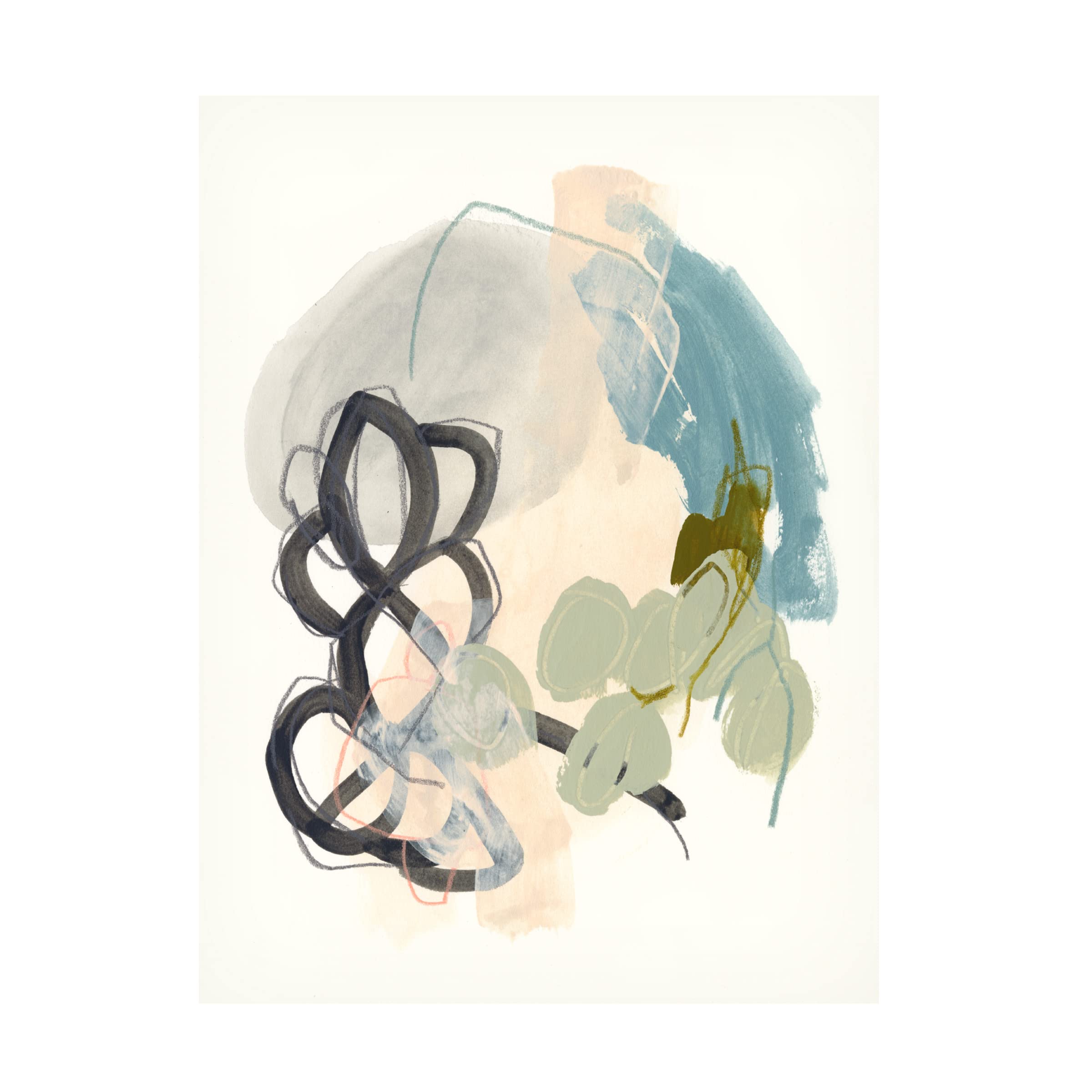 Trademark Fine Art 'Seed Stitch II' Abstract Canvas Painting by June Erica Vess - Modern Home Decor for Living Room, Bedroom & Office